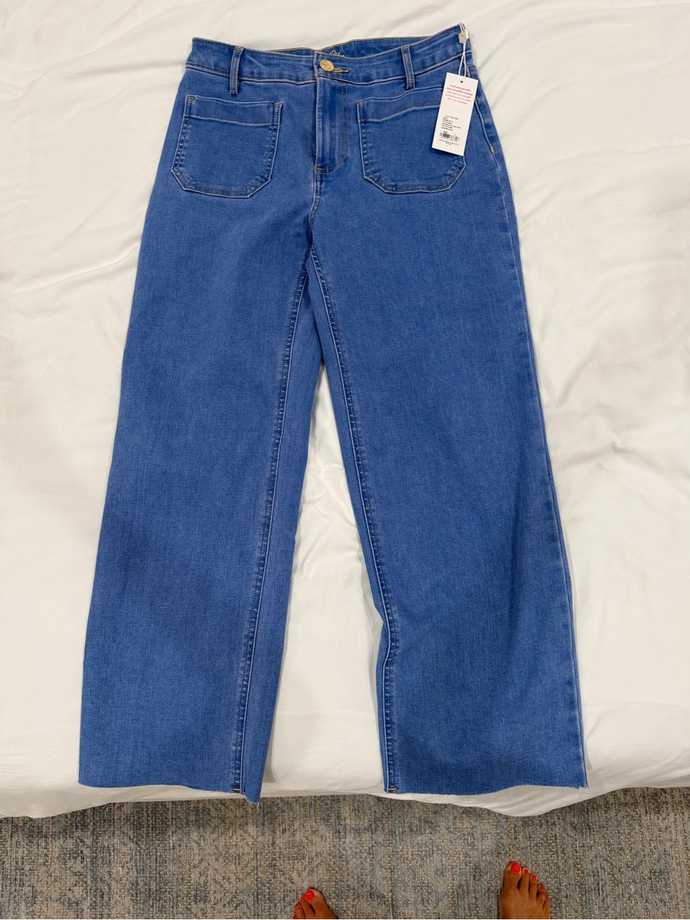 Lilly Pulitzer Blue Wide-Leg Jeans